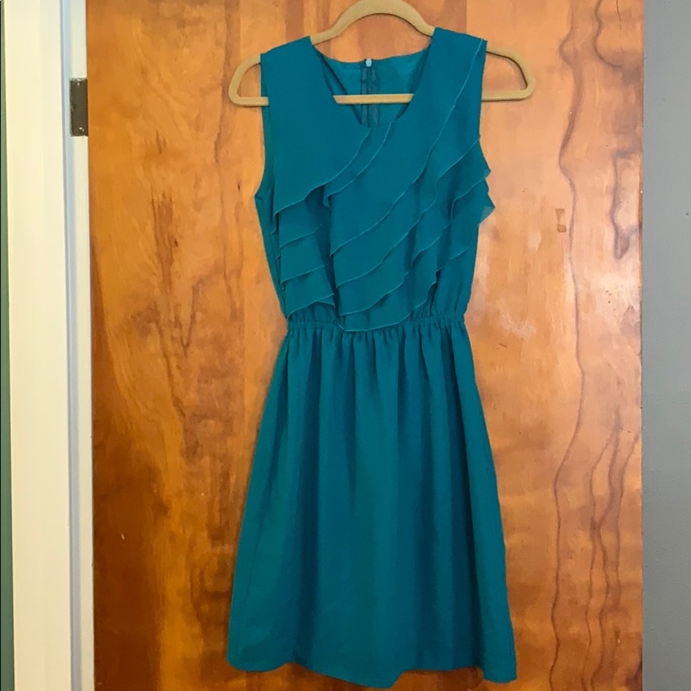 Size 2 teal Anthropologie dress